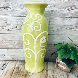New Gorgeous White & Green Modern Ceramic Vase